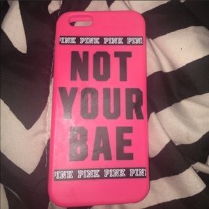 Pink Victoria’s Secret Not your bae phone case